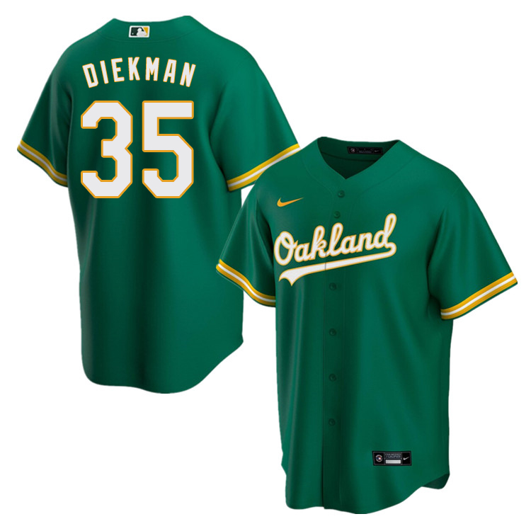 Nike Men #35 Jake Diekman Oakland Athletics Baseball Jerseys Sale-Green